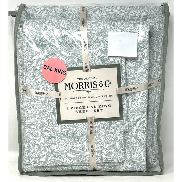 Morris & Co. Other - WILLIAM MORRIS & Co. CALIFORNIA CAL KING Sheet Set Floral Cotton